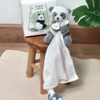 Doudou attache sucette peluche Panda - 12 cm - Unicef
